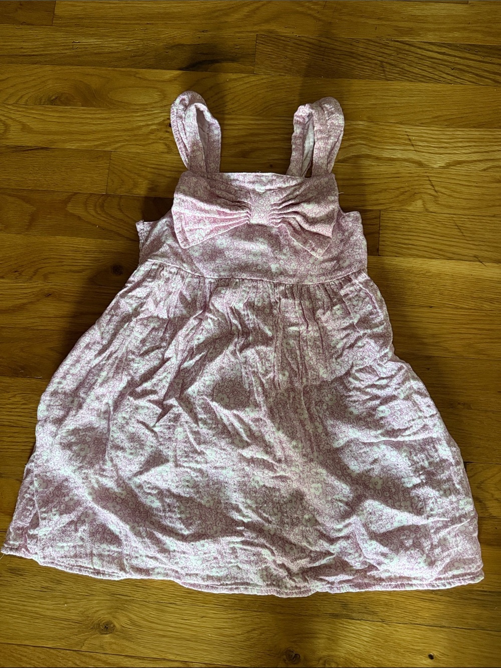 Girls' Pink Floral Bow Sundress 5T